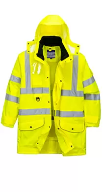 Светоотражающая дорожная куртка  Portwest S427, 7-в-1  желтый